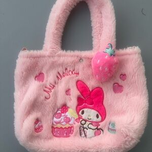 Sanrio My Melody Pink Plush Bag